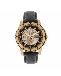 Reign - Philippe Automatic Skeleton Leather-Band Watch - Lyst