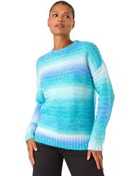 Roman - Spacedye Stripe Crew Neck Jumper - Lyst