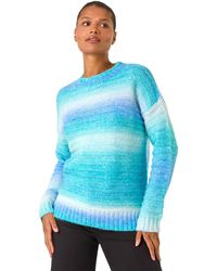 Roman - Spacedye Stripe Crew Neck Jumper - Lyst