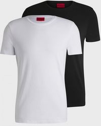 HUGO - Round Two-Pack Of Slim-Fit T-Shirts - Lyst
