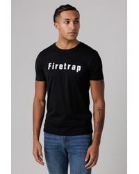 Firetrap - Regular Fit Cotton T Shirt With Logo - Lyst