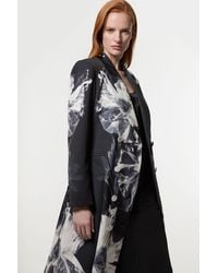 Karen Millen - Tailored Crepe Placed Floral Full Skirted Double Breasted Jacket - Lyst