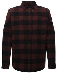 Palm Angels - Braune Flanell-Overshirt-Jacke Von Mit Klassischem Logo - Lyst
