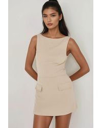 Hiccup - Fitted Mini Dress With Shorts - Lyst