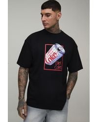 BoohooMAN - Tall Oversized Diet Coke Crispy Printed License T-Shirt - Lyst