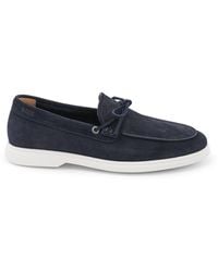 BOSS - Men's Boss Sienne Moccasin Shoes In Dark Blue - Lyst