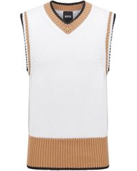 BOSS - Climax1 Solid Patterned Gilet - Lyst