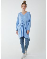 Blue Vanilla - Twist Front Cotton Tunic With Side Pocket - Lyst