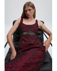 Karen Millen - Premium Lace Tailored Pencil Maxi Dress - Lyst