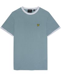 Lyle & Scott - Men's Lyle And Scott Ringer T-shirt In Blue-white - Lyst