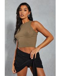 MissPap - Knitted Ribbed Body Sculpting Top - Lyst