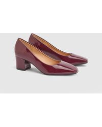 Good for the Sole - Bonita Faux Patent Leather Medium Block Heel Court Shoes - Lyst