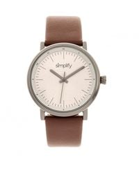 Simplify - The 6200 Leather-Strap Watch - Lyst