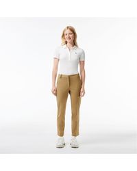 Lacoste - Flat Front Tailored Fit Chinos - Lyst