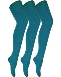 Sock Snob - 3 Pair Multipack Coloured Opaque 80 Denier Tights - Lyst