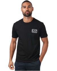 EA7 - Emporio Armani Core Id T-shirt Van Pima-katoen Voor , Zwart - Lyst