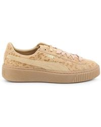 PUMA - Basket Platform Leopard Trainers Lace Up Shoe 365982 01 B101B - Lyst