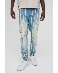 BoohooMAN - Skinny Stacked Washed Distressed Jeans - Lyst