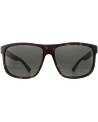 Gucci - Lightweight Rectangle Havana And Polarized Sunglasses - Lyst