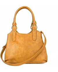 Woodland Leathers - Handbag Multi Pocket Tote Shoulder Bag - Lyst