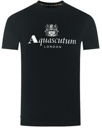 Aquascutum - London Aldis Brand Logo T-Shirt Material_Cotton - Lyst