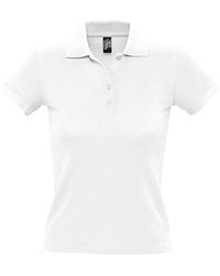 Sol's - Ladies People Pique Short Sleeve Cotton Polo Shirt - Lyst