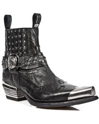 New Rock - Metal Gothic Boots-7950P-S1 Leather - Lyst