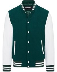 Infinity Leather - Letterman Baseball Wool Varsity Bomber Jacket - Lyst