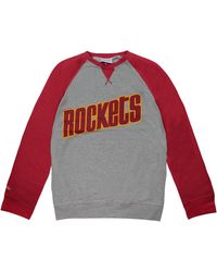 Mitchell & Ness - Houston Rockets Nba Turf Fleece Crew Sweater - Lyst