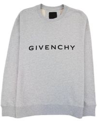 Givenchy - Archetype Slim Fit Sweatshirt In Fleece Light Grey Cotton - Lyst