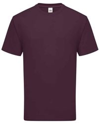 Fruit Of The Loom - Ringspun Premium T-Shirt (Dark Plum) - Lyst