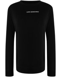 Moschino - Love Small Logo Sweatshirt Cotton - Lyst