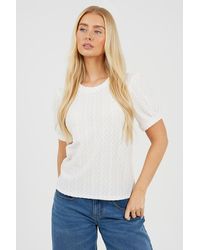 Brave Soul - Textured Jersey Short Sleeve T-Shirt - Lyst