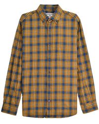 Lambretta - Checked Brushed Long-Sleeved Shirt - Lyst