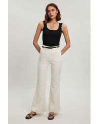 Karen Millen - Petite Compact Stretch Pocket Straight Leg Trousers - Lyst