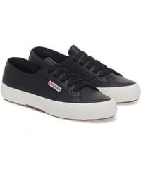Superga - Ladies 2750 Nappa Leather Trainers /Avorio) - Lyst