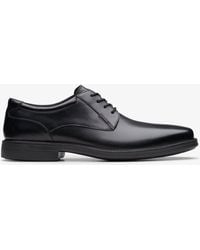 Clarks - Wendell Laceii Zwarte Leren Schoenen - Lyst
