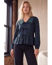 D.u.s.k - Check Tie Detail Top - Lyst