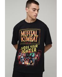 BoohooMAN - Oversized Mortal Kombat License Printed T-Shirt - Lyst