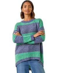 Roman - Stripe Soft Knit Jumper - Lyst