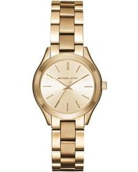 Michael Kors - Mk3512 Mini Slim Runway Ladies Watch 34 Mm-Tone Stainless Steel - Lyst