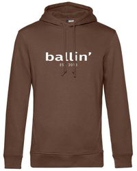Ballin Amsterdam - Est. 2013 Hoodies Basic Hoodie Bruin - Lyst