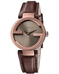 Gucci - Interlocking G Small Brown Dial Ladies Watch - Lyst