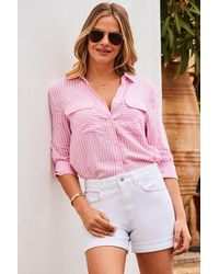 Sosandar - Turn Up Denim Shorts - Lyst