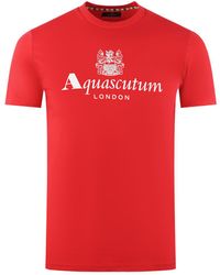 Aquascutum - London Aldis Brand Logo T-Shirt - Lyst
