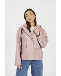 Brave Soul - Short Rubberised Hooded Rain Mac - Lyst