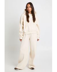 Boohoo - Ath Club Embroidered Deep Waistband Straight Leg Jogger - Lyst