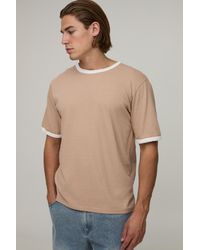BoohooMAN - Regular Fit Vintage Wash Ringer T-Shirt - Lyst