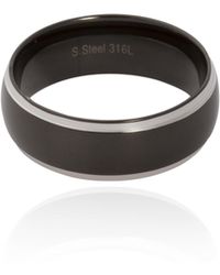 The Jewellery Stockroom - Gent's Stainless Steel Gent Wedding Band Ring - Lyst