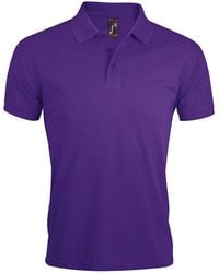 Sol's - Prime Pique Plain Short Sleeve Polo Shirt (Dark) - Lyst